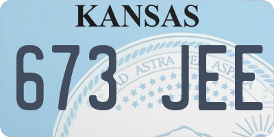 KS license plate 673JEE