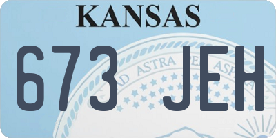 KS license plate 673JEH