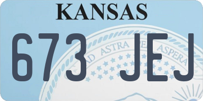 KS license plate 673JEJ