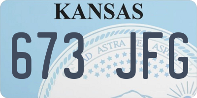 KS license plate 673JFG