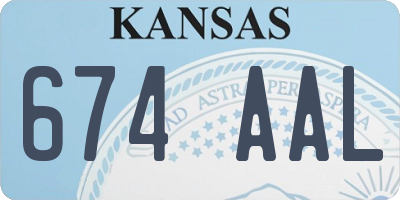 KS license plate 674AAL