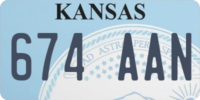 KS license plate 674AAN