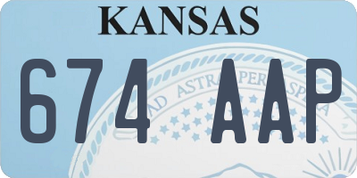 KS license plate 674AAP