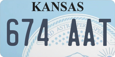 KS license plate 674AAT