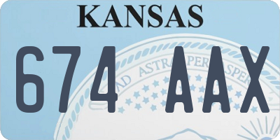 KS license plate 674AAX