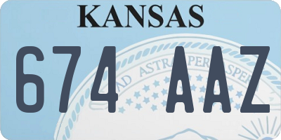 KS license plate 674AAZ