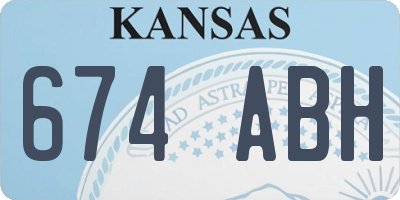 KS license plate 674ABH