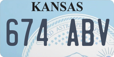 KS license plate 674ABV