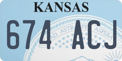 KS license plate 674ACJ