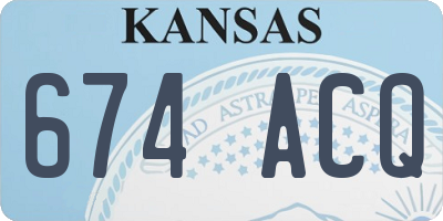 KS license plate 674ACQ