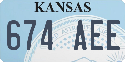 KS license plate 674AEE