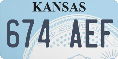 KS license plate 674AEF