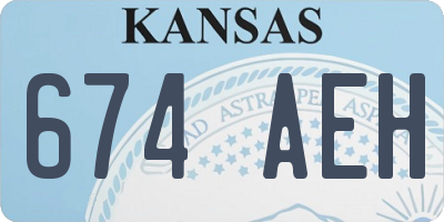KS license plate 674AEH