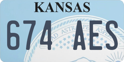 KS license plate 674AES
