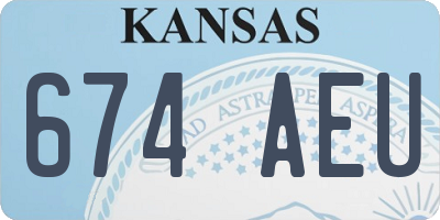 KS license plate 674AEU