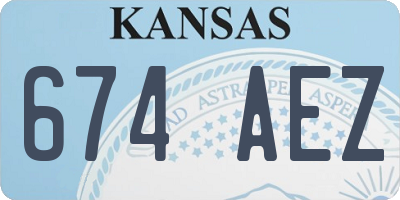 KS license plate 674AEZ