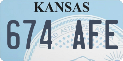 KS license plate 674AFE