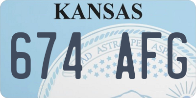 KS license plate 674AFG