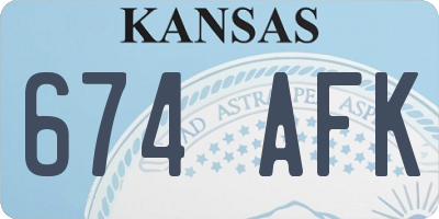 KS license plate 674AFK