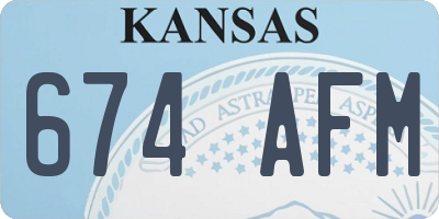 KS license plate 674AFM