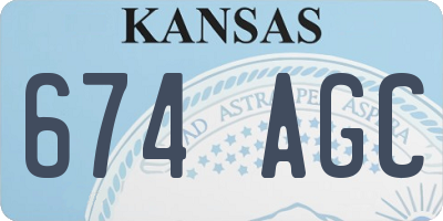 KS license plate 674AGC