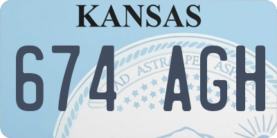 KS license plate 674AGH