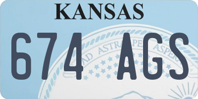 KS license plate 674AGS