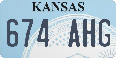 KS license plate 674AHG