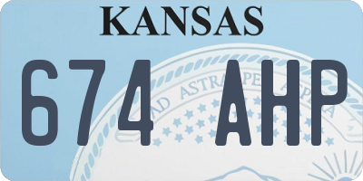 KS license plate 674AHP