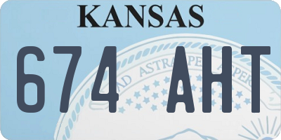 KS license plate 674AHT
