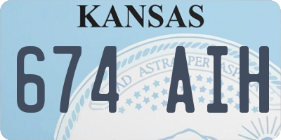 KS license plate 674AIH