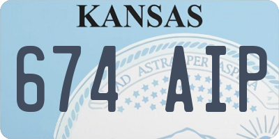 KS license plate 674AIP