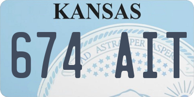 KS license plate 674AIT