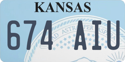 KS license plate 674AIU