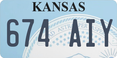 KS license plate 674AIY
