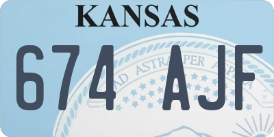 KS license plate 674AJF