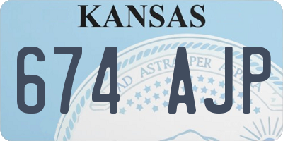 KS license plate 674AJP