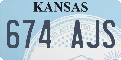 KS license plate 674AJS