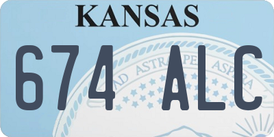 KS license plate 674ALC