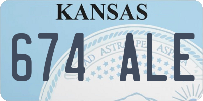 KS license plate 674ALE