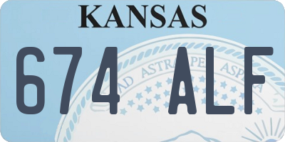 KS license plate 674ALF