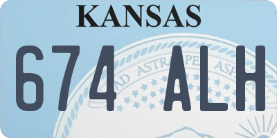 KS license plate 674ALH