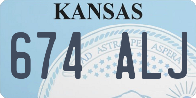KS license plate 674ALJ