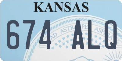 KS license plate 674ALQ