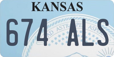 KS license plate 674ALS