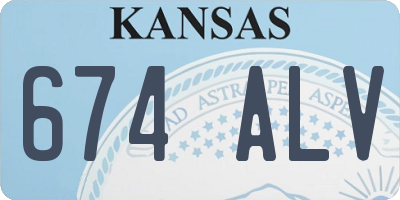 KS license plate 674ALV