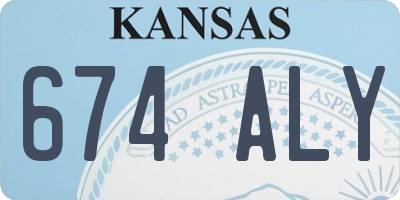 KS license plate 674ALY