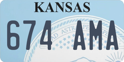 KS license plate 674AMA