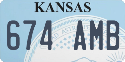 KS license plate 674AMB