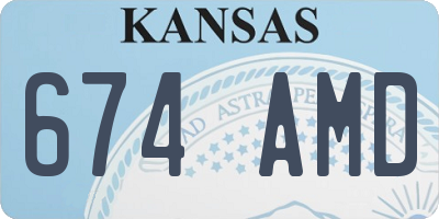 KS license plate 674AMD